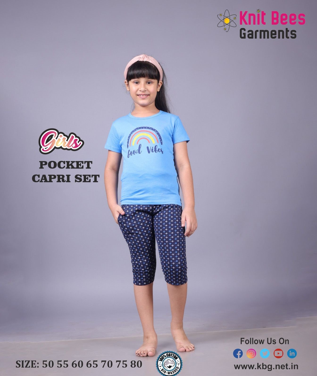 Girls Pocket Capri Set – Knit Bees Garments – Tiruppur